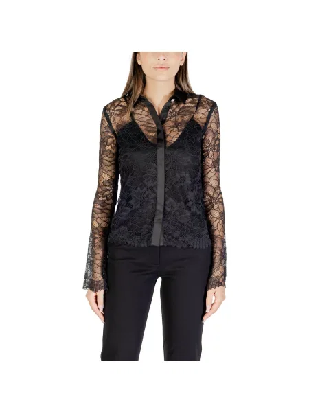 Košulja Guess s čipkom crna