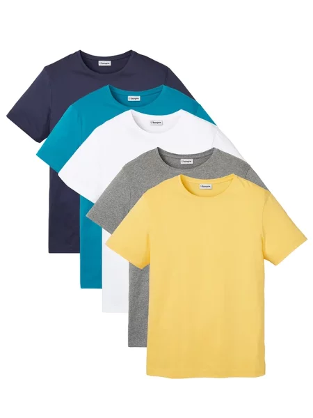 T-shirt 5 szt. żółta