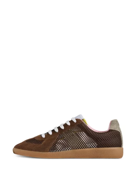 Sneakerși Maison Margiela din piele de căprioară maro