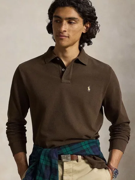 Tricou polo Polo Ralph Lauren maro