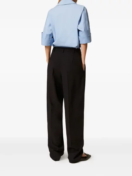 Pantaloni Twinset plisate negru
