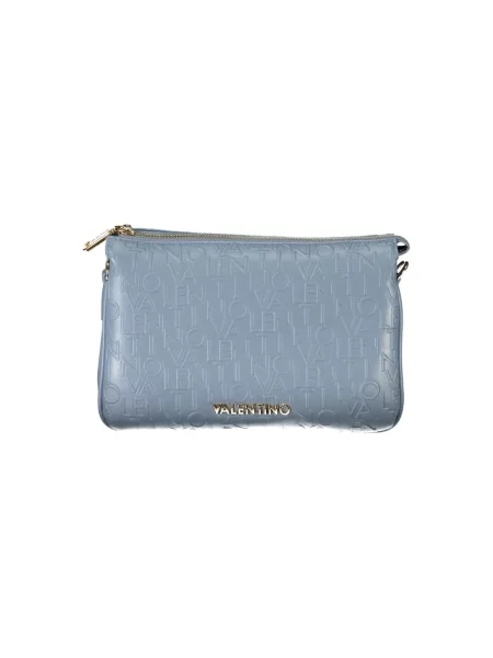 Lniana torebka crossbody Valentino By Mario Valentino elegancka niebieska