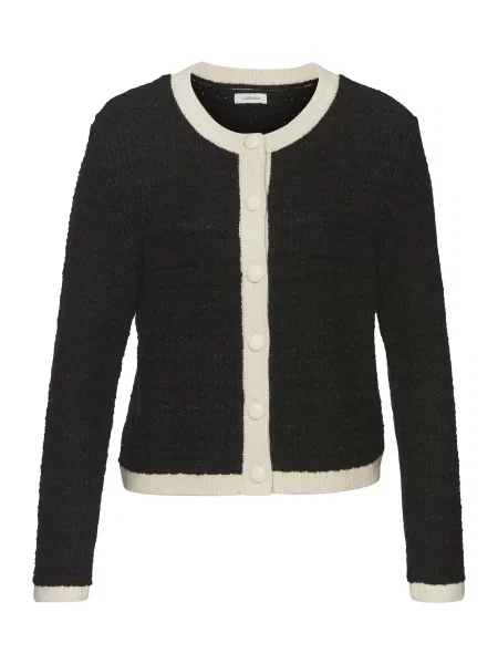 LASCANA Geacă tricotată negru alb