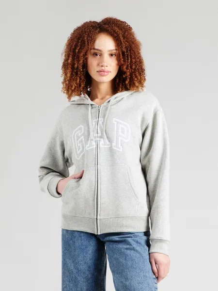 GAP Hanorac HERITAGE gri deschis alb