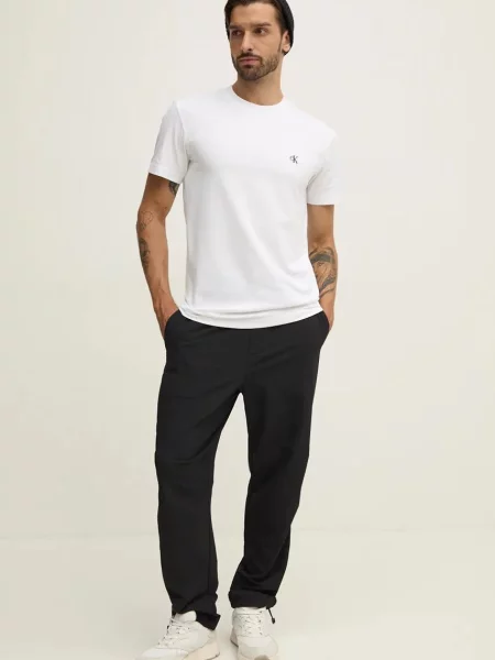 Koszulka Calvin Klein Jeans z krótkim rękawem biała