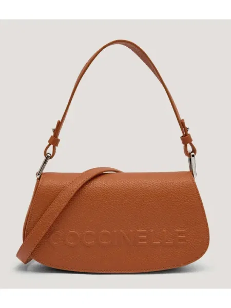 Coccinelle De piele geantă pe umăr MYRTHA MINI maro