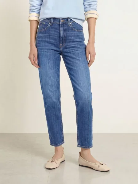 Tommy Jeans Mom Džíny Mom High Tapered denim dark