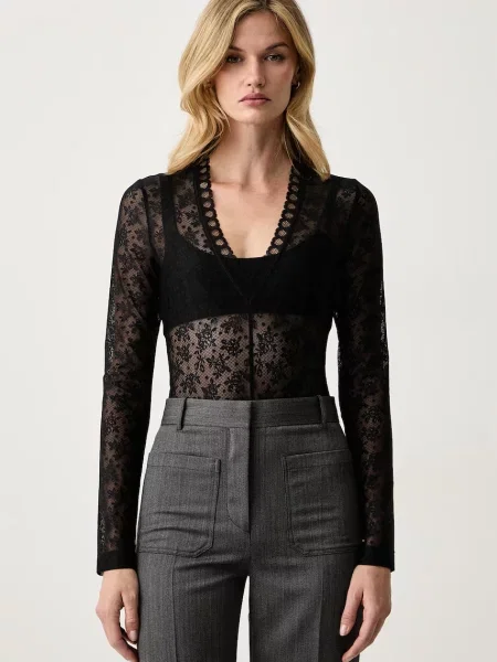 Pinko body pentru femei din dantelă negru