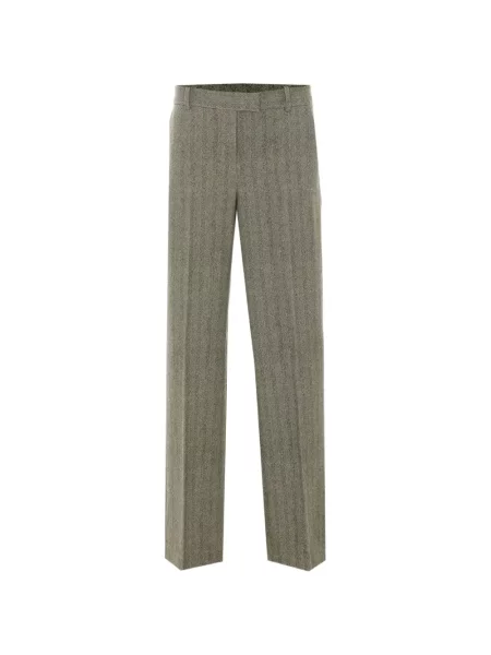 Pantaloni Circolo 1901 cu model herringbone gri
