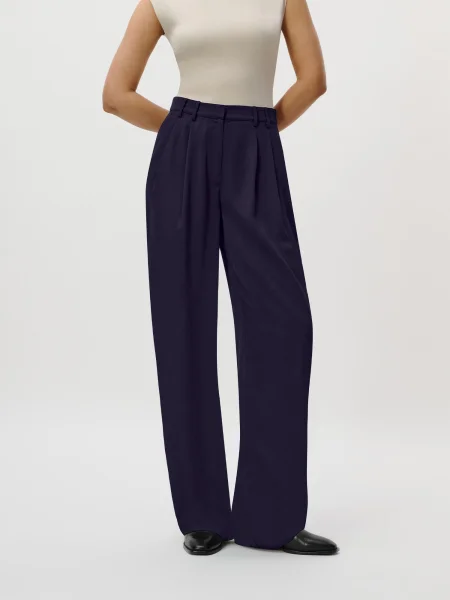 LeGer by Lena Gercke Klostuotos kelnės Kora tamsiai mėlyna