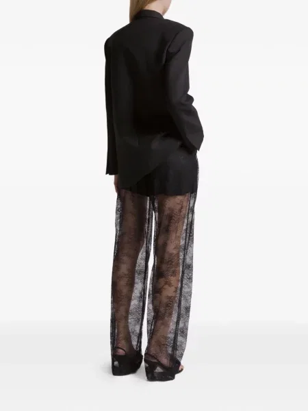 Pantaloni Alberta Ferretti din dantelă negru