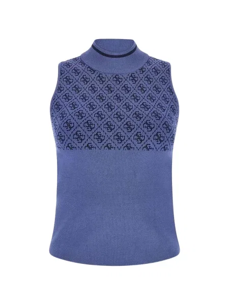 Top Guess fără mâneci albastru