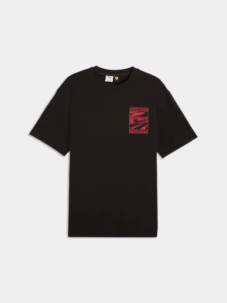 Футболка PUMA Ferrari Graphic Tee комбінований верх чорний