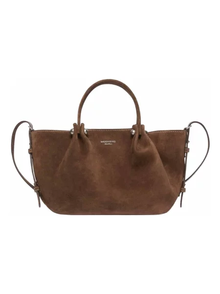 Torba podróżna Weekend Max Mara skórzana brązowa