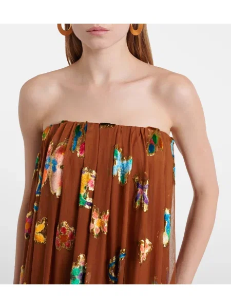 Rochie Alemais de mătase maro