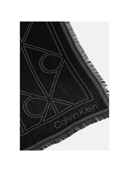 Szal Ck Calvin Klein z nadrukiem szara