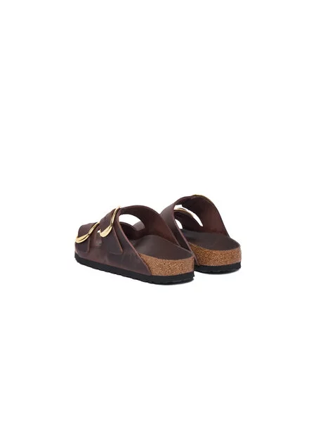 Pantofle Birkenstock s přezkou hnědé
