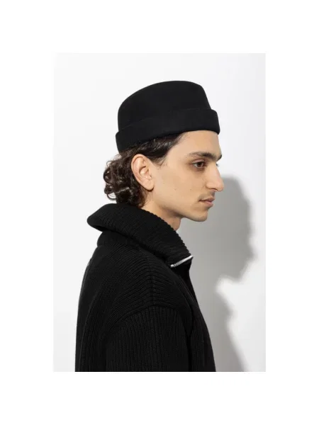 Czapka Balenciaga wełniana z logo czarna