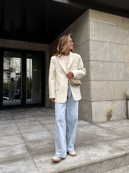 Блейзер Milirud молочний бавовна/поліестер