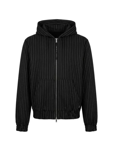 Geacă bomber Alis cu glugă cu imagine negru