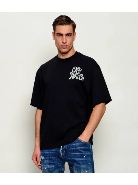 OFF-WHITE Tricou SKATE | Relaxed fit alb