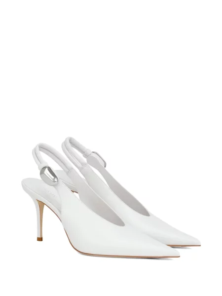 Pantofi cu toc Potamy slingback alb