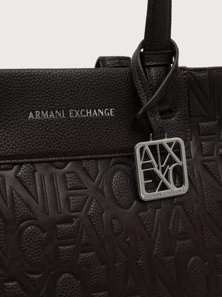 Кожаная сумка шоппер Armani Exchange