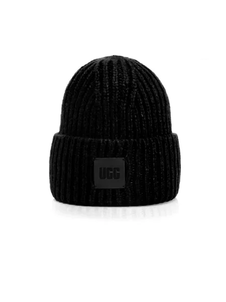 UGG czapka beanie z dodatkiem wełny czarna