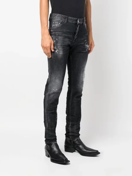 Traperice Dsquared2 s izlizanim efektom crna
