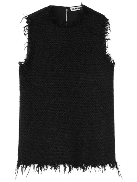 Top Jil Sander tricotate negru