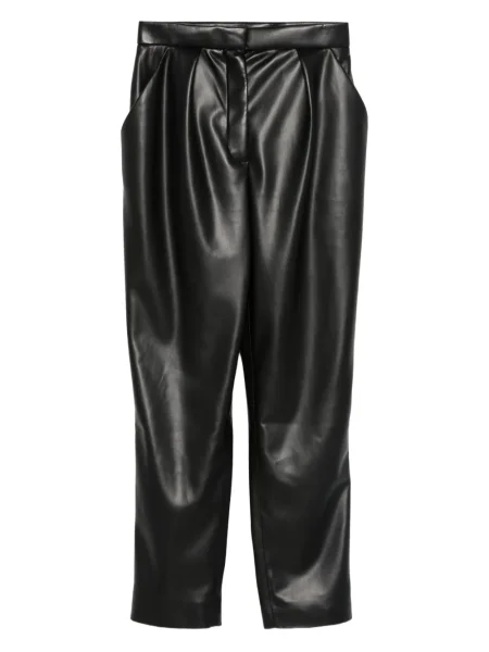 Pantaloni Balmain din piele negru