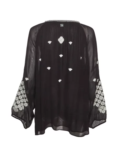 Lung bluză Cavalli Class cu broderie negru