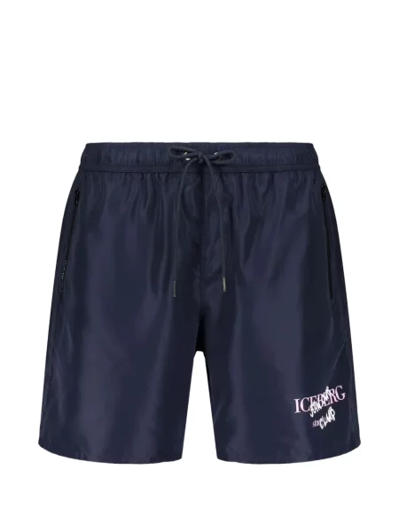 Slip de baie Iceberg cu autograf cu cordon albastru