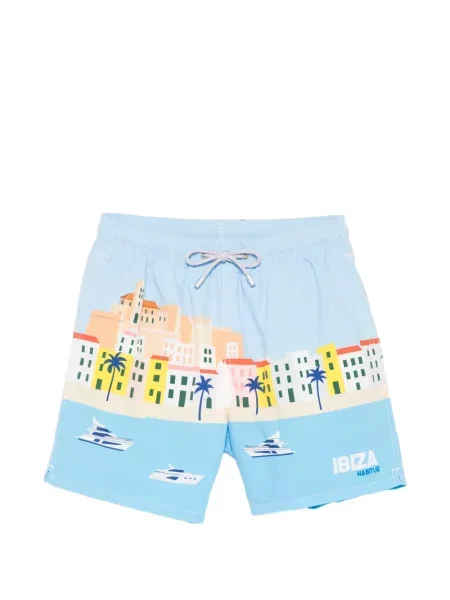 Slip de baie Mc2 Saint Barth cu imagine cu cordon albastru