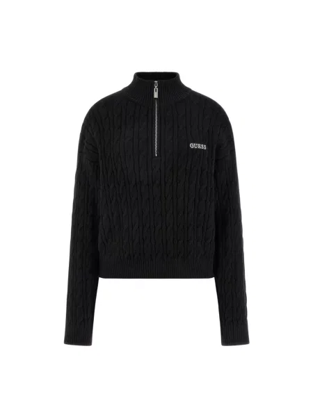 Sweter z golfem Guess czarny