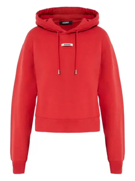 Bluza z kapturem Jacquemus czerwona