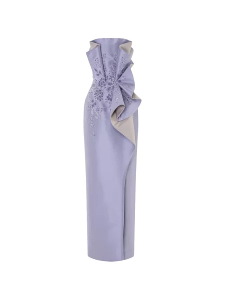 Rochie maxi Rami Al Ali fără bretele violet