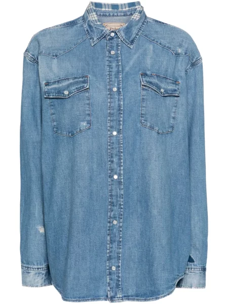 Koszula Polo Ralph Lauren z przetarciami niebieska