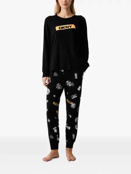 Pijamale Dkny cu imagine negru