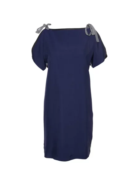Rochie mini Sportmax cu funde din jerseu albastru