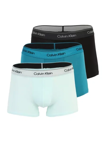 Calvin Klein Underwear Boxeri albastru deschis / verde petrol negru