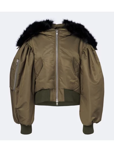 Geacă bomber Simone Rocha cu glugă verde