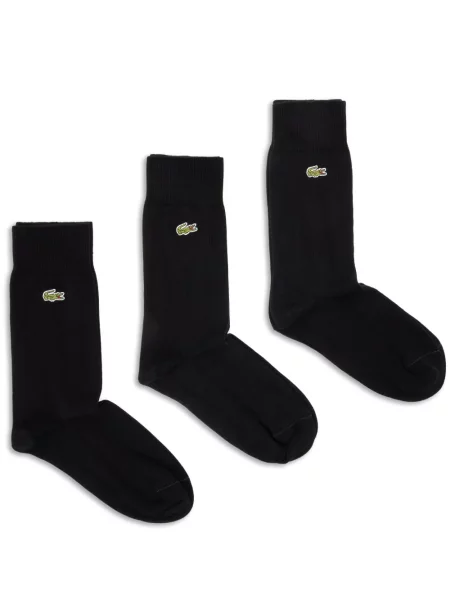 Șosete Lacoste cu broderie negru