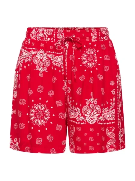 ONLY Pantaloni ONLMURA AMBEL roșu alb