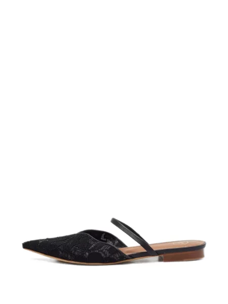 Papuci tip mules Malone Souliers din dantelă negru