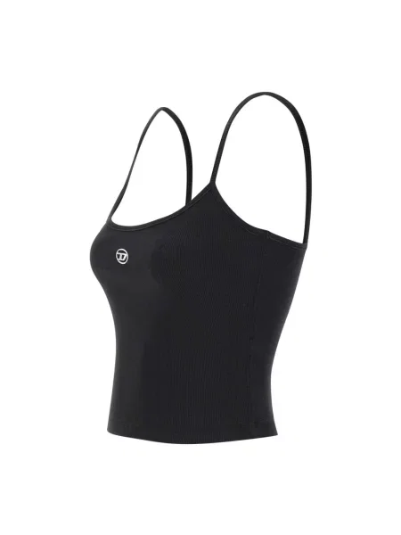 Top Diesel bez rękawów na ramiączkach czarny