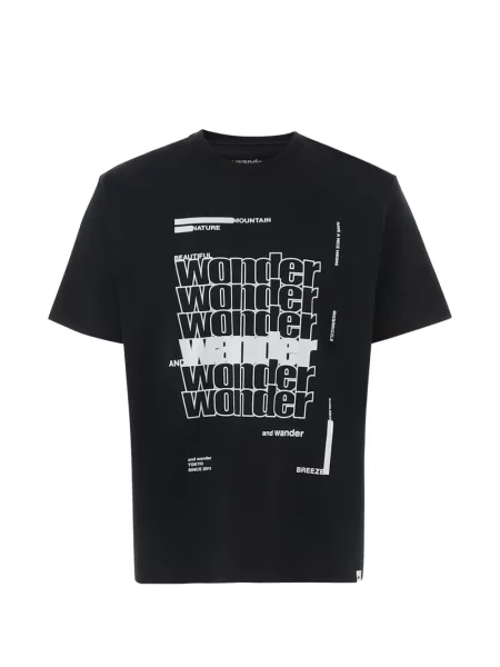 Tricou And Wander cu imagine negru
