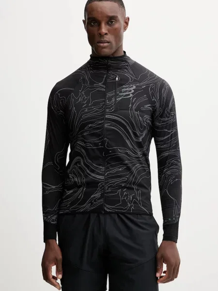 Яке за трениране Compressport Hurricane Windproof преходен модел черно