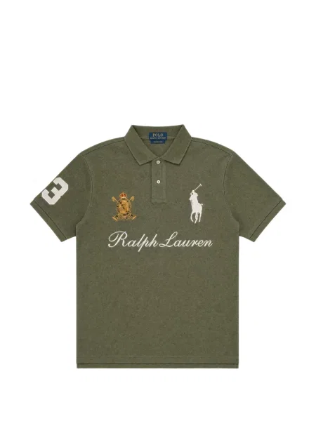 Tricou polo Polo Ralph Lauren cu broderie galben