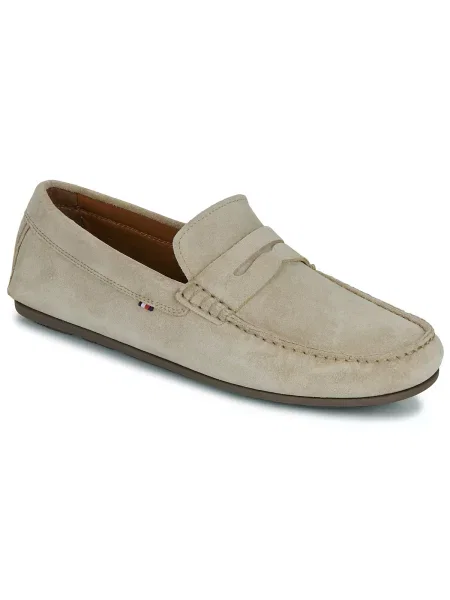 Mokasini Tommy Hilfiger iz semiša bež